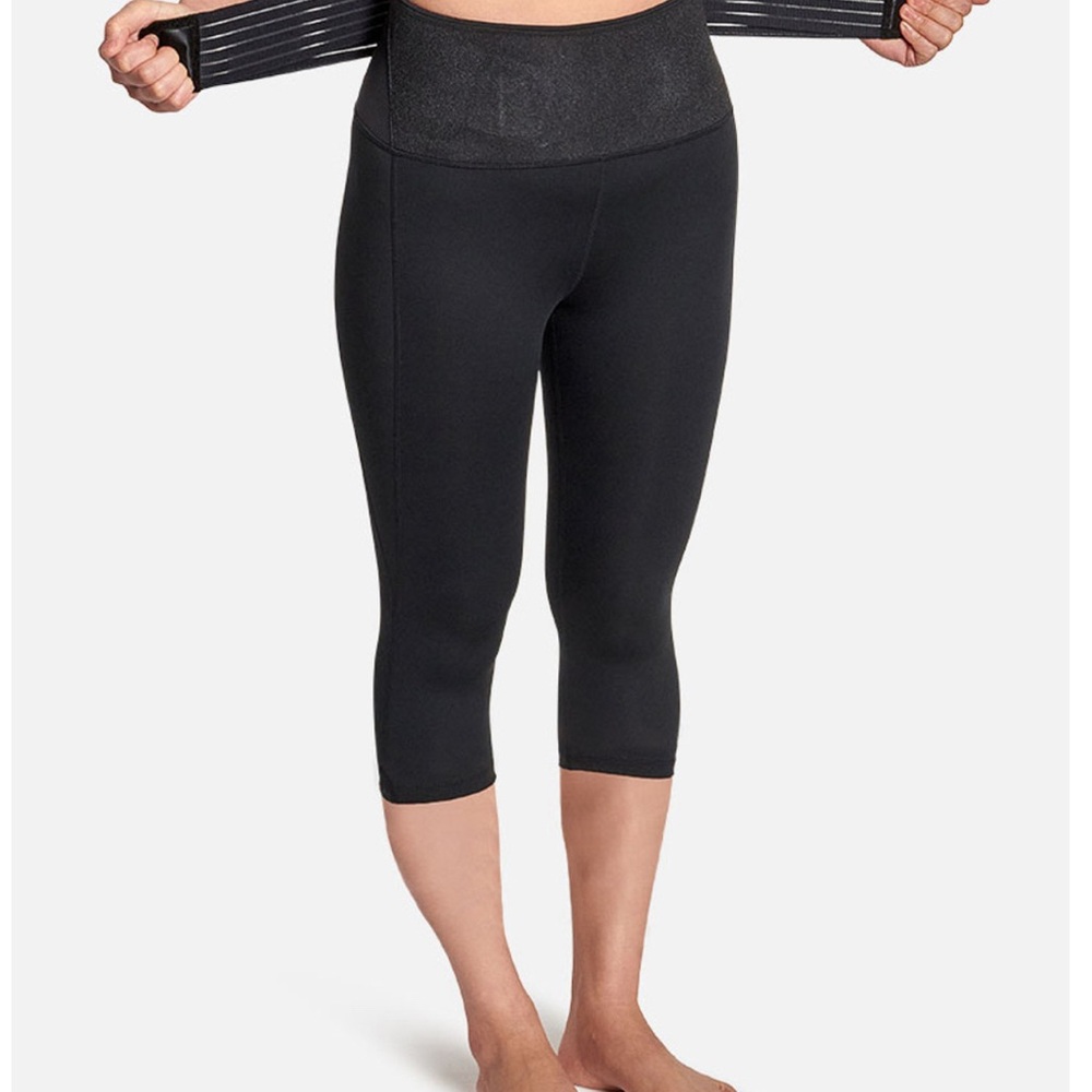 Tommie Copper Lower Back Support Leggings w/ Adjustable Straps - Small - NWT